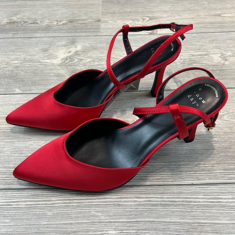 A New Day Womens Rosemary Heels Red 10 NWT - Picture 4 of 5